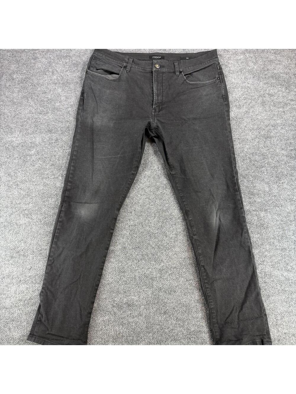 Proof Men's Black Denim Canvas Workpant Slim Jeans 33x32 Gusseted Huckberry